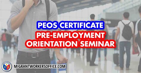 PEOS Seminar Certificate Application Online for OFWs.